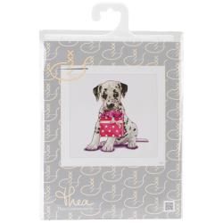 Puppy Went Shopping On Aida Counted Cross Stitch Kit  12 1/4 X11 3/4 16 Count