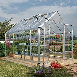 Palram Silver Snap And Grow Greenhouse (8 X 12) (Silver Materials Double wall polycarbonate panels, rust resistant aluminum frame, galvanized steel baseWeatherproof YesUV protection 90 percent light transmission and 99.9 percent blocking of UV raysInst