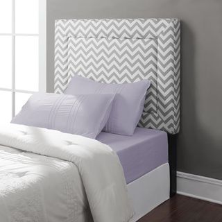 Zoey Grey Chevron Twin Headboard