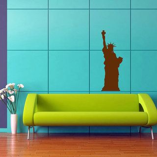 New York Statue Of Liberty Silhouette Glossy Brown Vinyl Sticker Wall Decal (Glossy brownTheme Statue of Liberty silhouetteMaterials VinylIncludes One (1) wall decalEasy to apply; comes with instructions Dimensions 25 inches wide x 35 inches long )