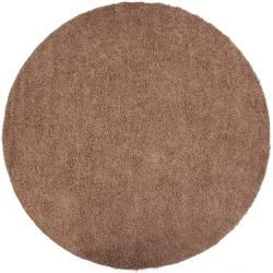 Woven Beige Zilla Plush Shag (6 Round)