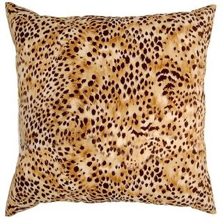 Kit Kat Amber Cheetah Print 17 inch Throw Pillows (set Of 2) (Black/goldRemovable cover NoEdging Knife edgePillow shape SquareDimensions 17 inches wide x 17 inches longCover 85 percent polyester/15 percent cottonFill 100 percent polyester fillCare i