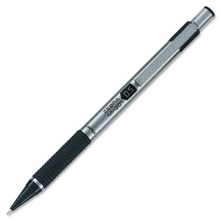 Zebra M 301 Mechanical Pencil 0.5 Mm Stainless Steel W/black Accents Barrel 2/pk (Stainless Steel & BlackWeight 5 ouncesModel Mechanical PencilPack of 2Pocket Clip Yes Refillable YesRetractable YesPoint Size 0.5 mmEraser YesDimensions 5.5 inches 