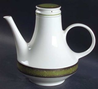 Noritake Jadestone Coffee Pot & Lid, Fine China Dinnerware   Light Green Floral
