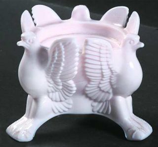 Jeannette Shell Pink Milk Glass Eagle Candleholder   Pink Milk Glass