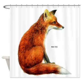  Red Fox Animal Shower Curtain  Use code FREECART at Checkout