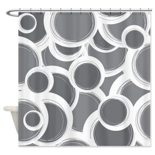  Gray Circles Shower Curtain  Use code FREECART at Checkout