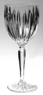 Cristal DArques Durand Classic Water Goblet   Cut Vertical Design, Multi Sided