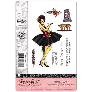 Frou EZmount Stamp Set  4.25x5.5 martini Girl