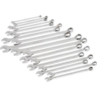 Klutch SAE/Metric Extra Long Combination Wrench Set   18 Pc.
