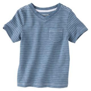Cherokee Infant Toddler Boys Short Sleeve Striped Tee   Blue 2T