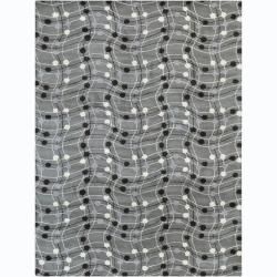 Hand tufted Bajrang Grey Wool Rug (7 X 10)