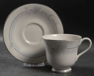 Royal Doulton Sonata Footed Cup & Saucer Set, Fine China Dinnerware   Vogue Col.