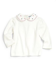 Hartstrings Infants Embroidered Collar Shirt   Marshmallow
