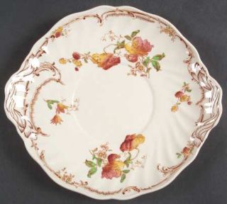 Royal Doulton Chiltern Handled Cake Plate, Fine China Dinnerware   Brown/Multico