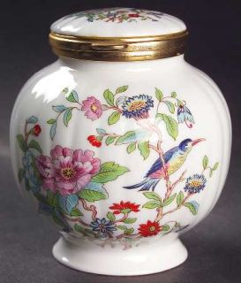 John Aynsley Pembroke Gold Trim Hinged Box, Fine China Dinnerware   Birds & Flor