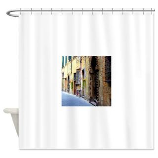  Old medieval street in Tuscany, Ita Shower Curtain  Use code FREECART at Checkout