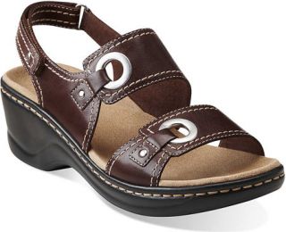 Womens Clarks Lexi Birch   Brown Leather Sandals