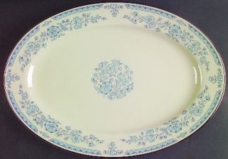 Lenox China Fanciful 16 Oval Serving Platter, Fine China Dinnerware   Blue Flow