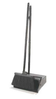 Carlisle 30 Lobby Dust Pan Combo   Broom Handle Clip, Black