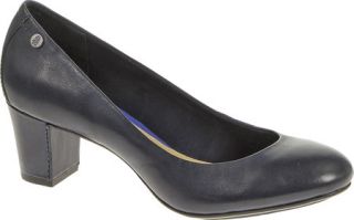 Womens Hush Puppies Imagery Pump   Dark Navy Leather Casual Shoes