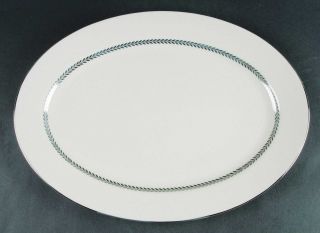 Lenox China Majesty 17 Oval Serving Platter, Fine China Dinnerware   Silver Lau