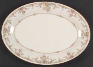 Noritake Gallery 16 Oval Serving Platter, Fine China Dinnerware   Ivory,Multico