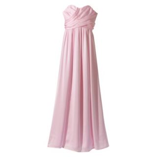 TEVOLIO Womens Satin Strapless Maxi Dress   Pink Lemonade   4