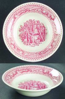 Royal (USA) Memory Lane (Pink) Fruit/Dessert (Sauce) Bowl, Fine China Dinnerware