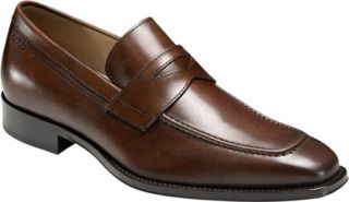 Mens ECCO Dolliver   Walnut Leather Penny Loafers