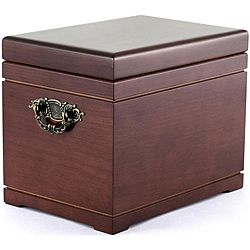Deluxe All natural Mahogany Urn And Chest