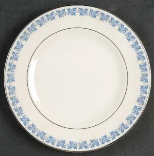 Syracuse Wyndmoor Bread & Butter Plate, Fine China Dinnerware   Blue Leaves,Smoo