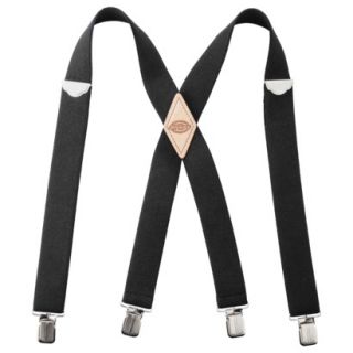 Dickies Mens J Clip Suspenders   Black