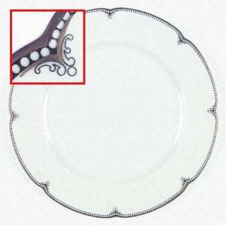 Royal Bayreuth Rob34 Dinner Plate, Fine China Dinnerware   Black Geometric Dots