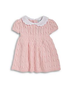 Ralph Lauren Infants Cable Knit Dress   Pink