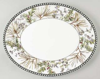 Lenox China Etchings Accessories 16 Oval Serving Platter, Fine China Dinnerware