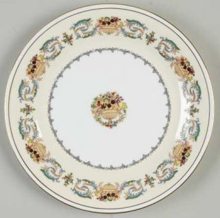 John Aynsley Banquet Salad Plate, Fine China Dinnerware   Bowls Of Fruit,Scrollw