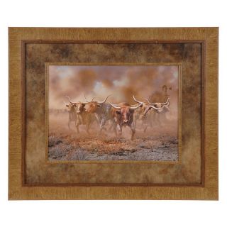Crestview Collection Longhorn Herd Framed Wall Art   37.5W x 31.5H in.