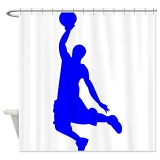  Blue Dunking Silhouette Shower Curtain  Use code FREECART at Checkout