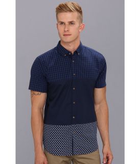 Marc Ecko Cut & Sew Verona S/S Shirt Mens Long Sleeve Button Up (Navy)