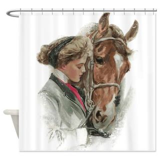  Vintage Girl And Horse Shower Curtain  Use code FREECART at Checkout