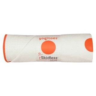 Yogitoes Unisex Skidless Yoga Mat Towel   White (24 in. W x 68 in L)