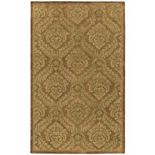 St. Joseph Copper Damask Hand tufted Wool Rug (20 X 30)