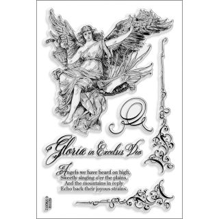 Stampendous Excelsis Deo 4x6 inch Perfectly Clear Stamps