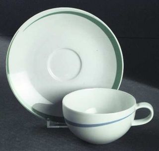 Studio Nova Cycles Flat Cup & Saucer Set, Fine China Dinnerware   Different Colo