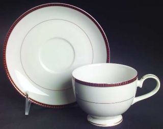 Mikasa English Brocade Footed Cup & Saucer Set, Fine China Dinnerware   Fine Chi