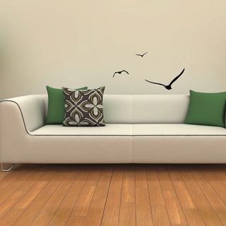 Three Seagulls Black Vinyl Wall Decal (Glossy blackEasy to apply; instructions includedDimensions 25 inches wide x 35 inches long )