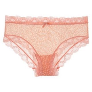 Gilligan & OMalley Womens Mesh Lace Trim Hipster   Bahama Coral XL
