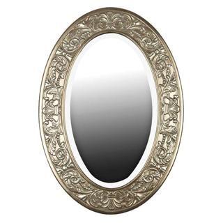 Kenroy Dechesne 40 inch Wall Mirror (Champagne silverMaterials Painted polyurethane, glassSpecial features Beveled center mirrorDimensions 40 inch high x 28 inches wide x 1.5 inches deep )