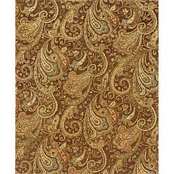 Evan Brown/ Gold Transitional Area Rug (5 X 83)